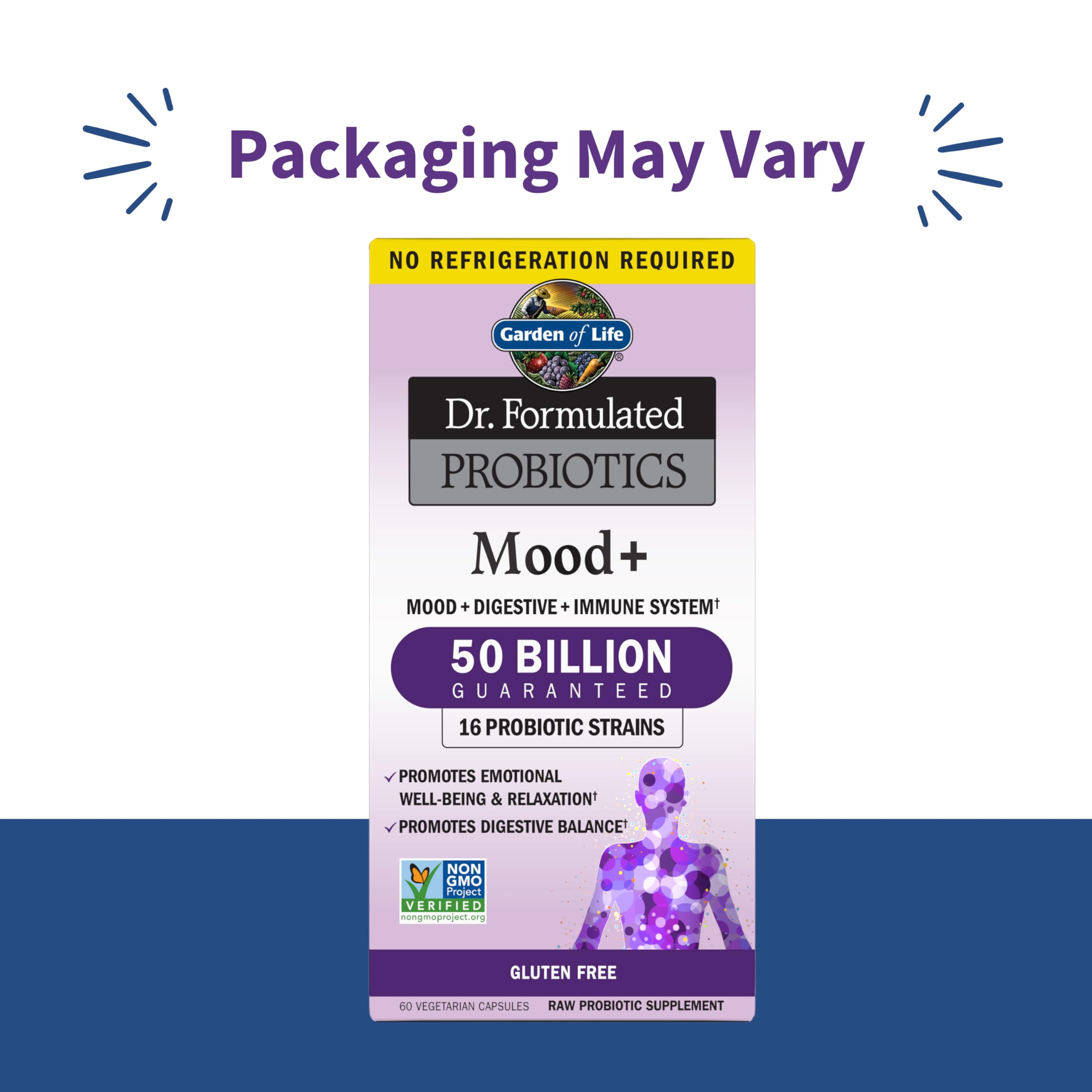 Close-up of Mood+ capsules showing dosage and form