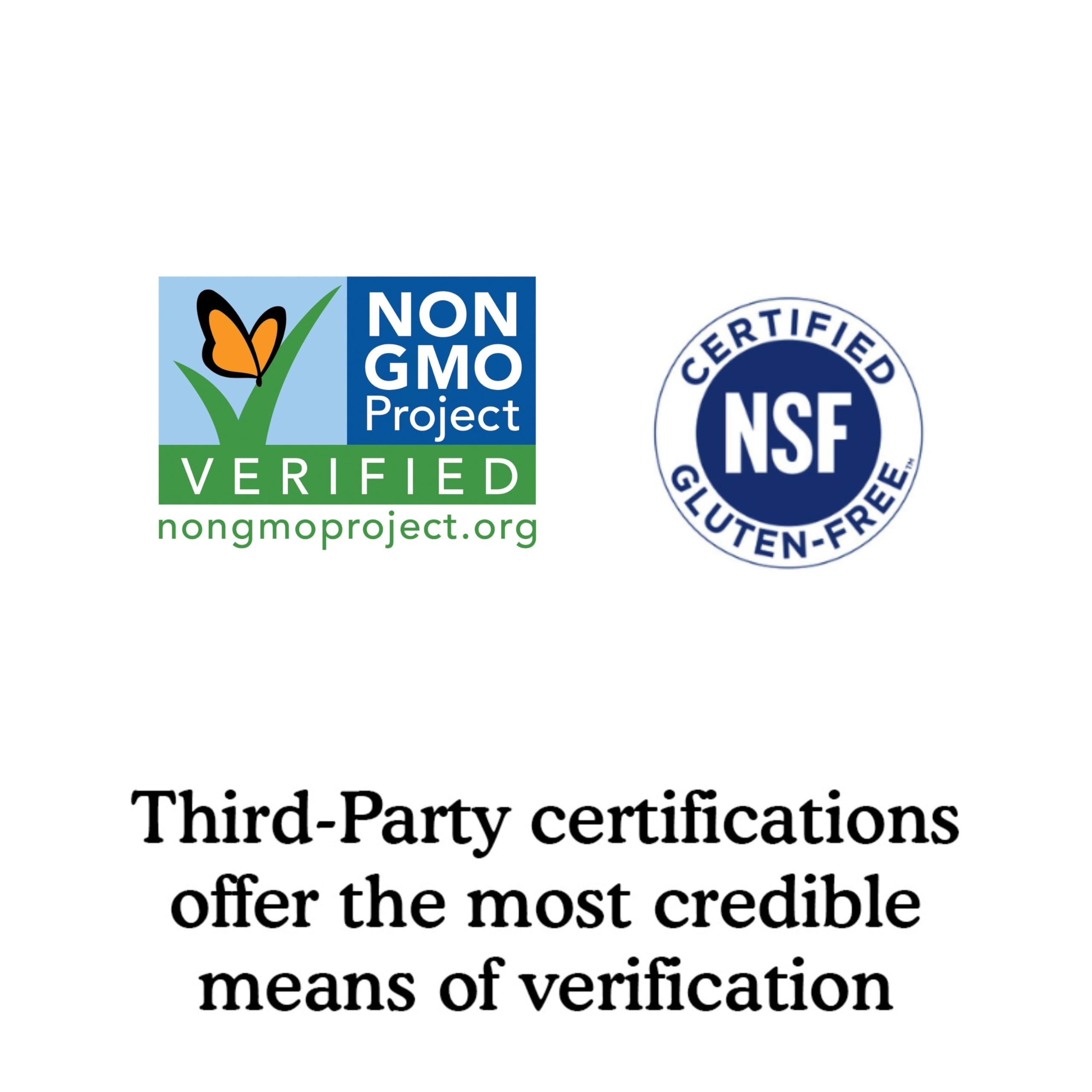 Garden of Life non-GMO gluten-free label confirms clean ingredients.
