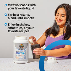Garden of Life NSF Certified for Sport label on container.