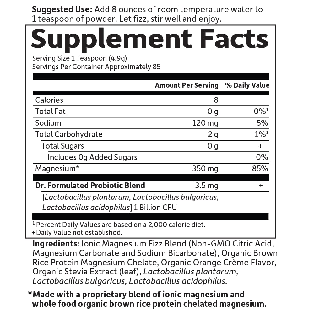 Garden of Life organic brown rice protein magnesium chelate powder