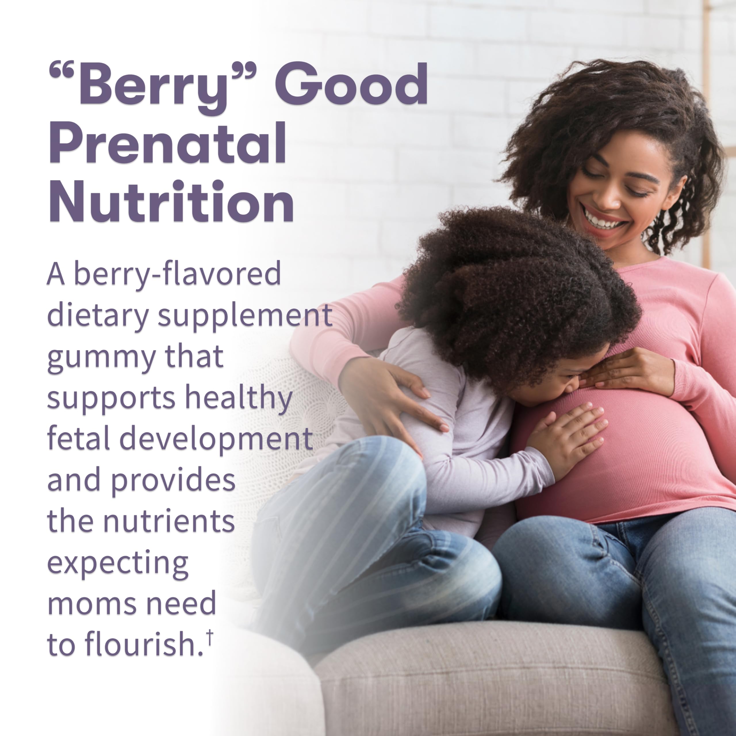 Garden of Life Organics Prenatal Gummies four berry gummies close-up
