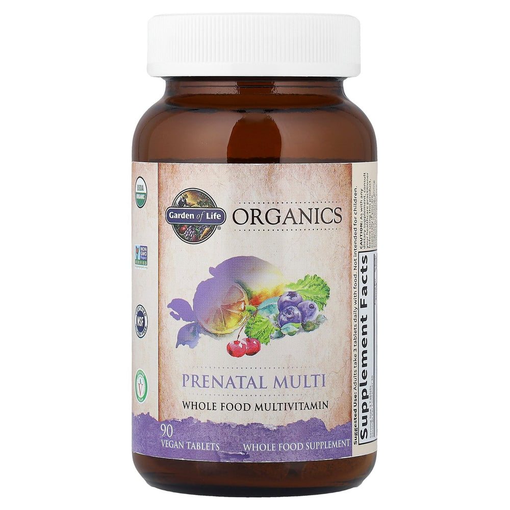 Garden of Life Organics Prenatal Multi vegan D3 from lichen displayed