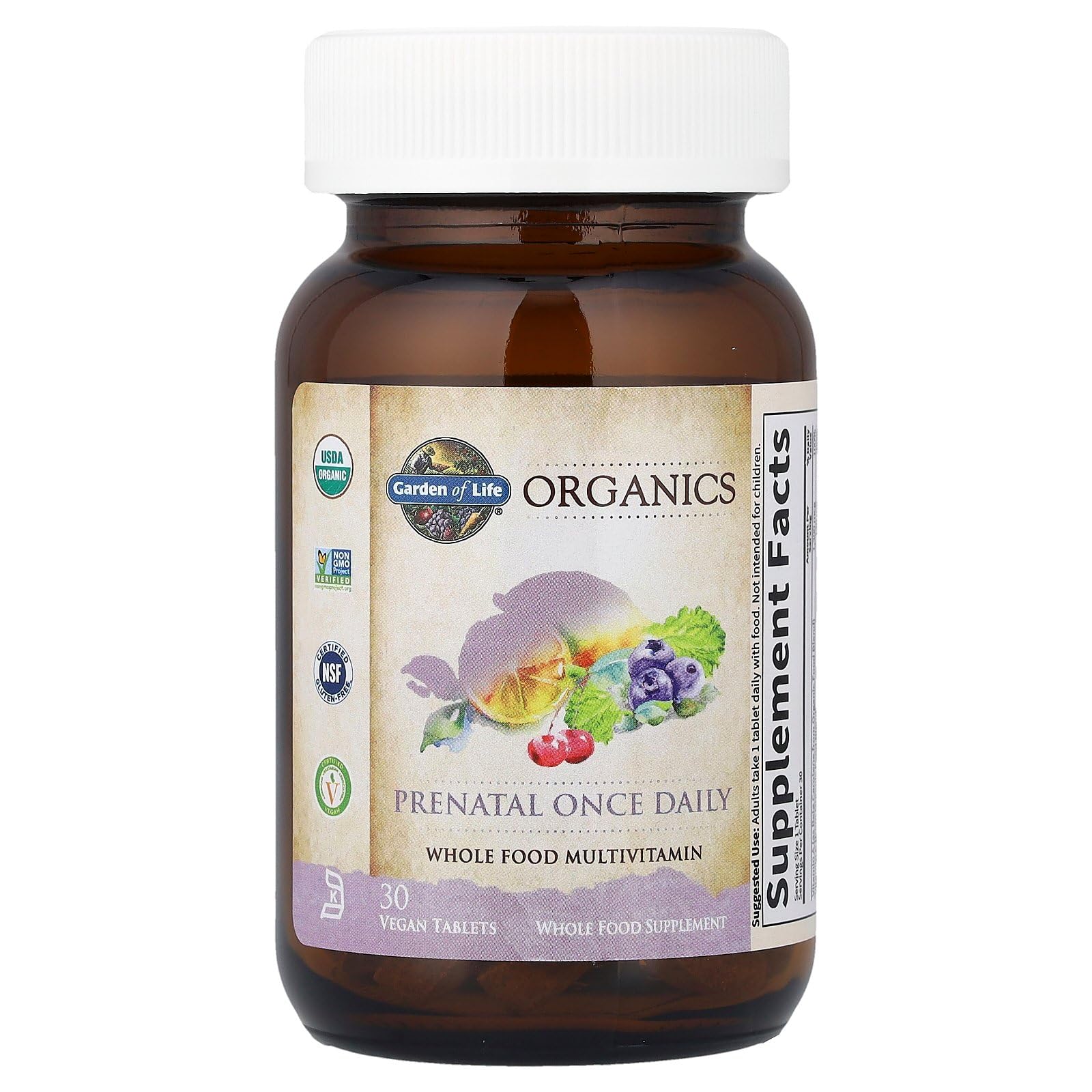Garden of Life Organics Prenatal vegan D3 from lichen illustration.