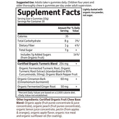 Garden of Life Organics Turmeric Gummy black pepper extract graphic.