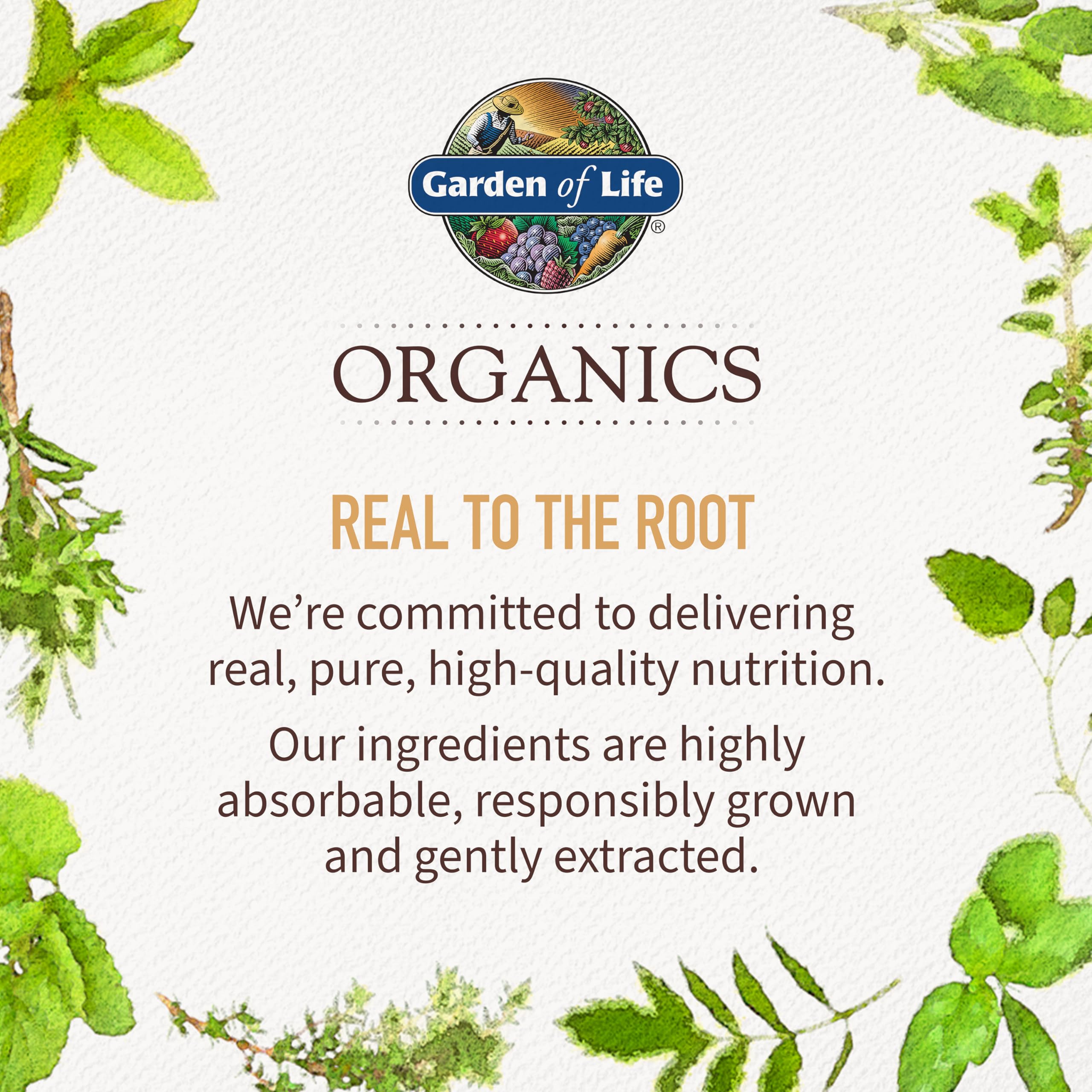 Garden of Life Organics Women's Multi certification logos signal organic and vegan status