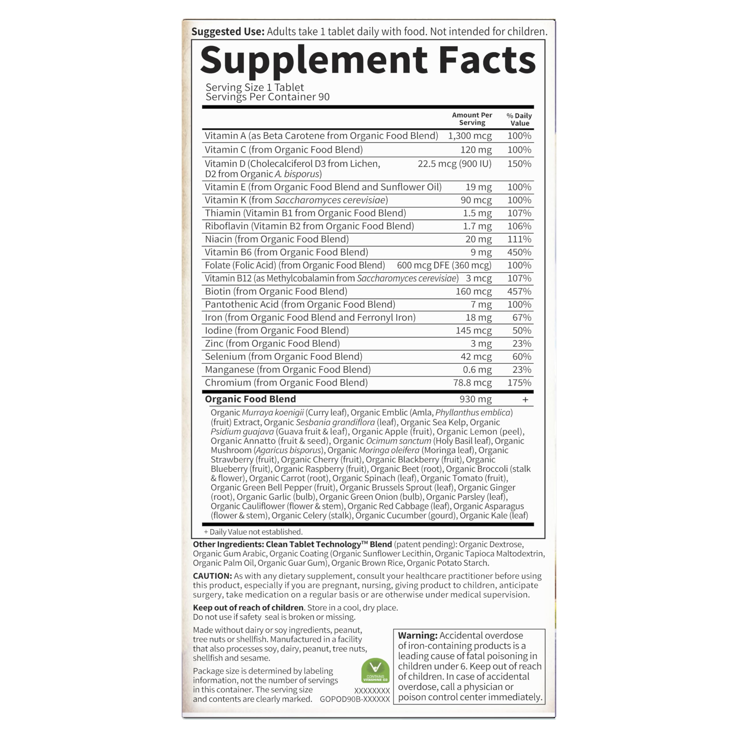 Garden of Life Prenatal bottle and capsules ready for daily use.