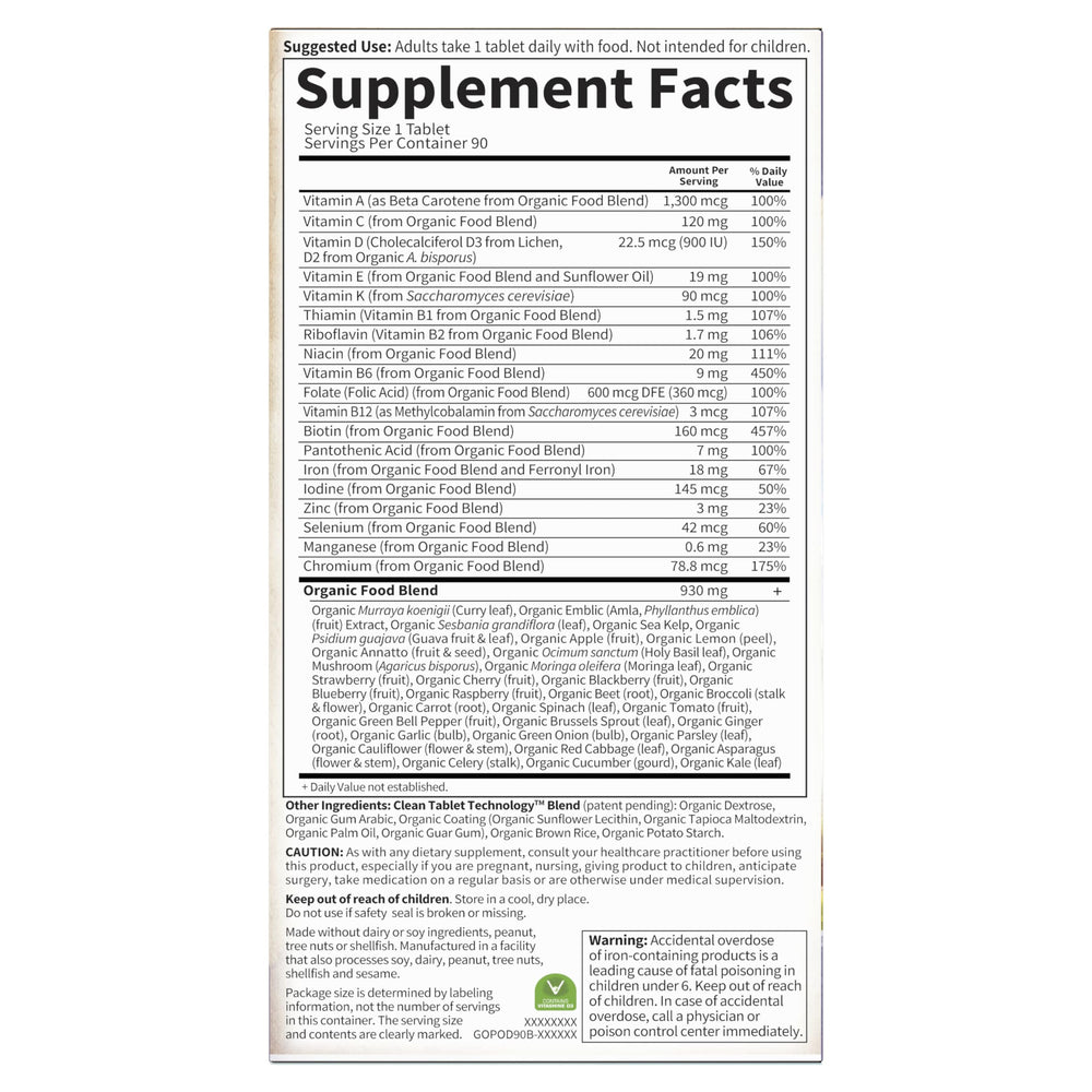 Garden of Life Prenatal bottle and capsules ready for daily use.