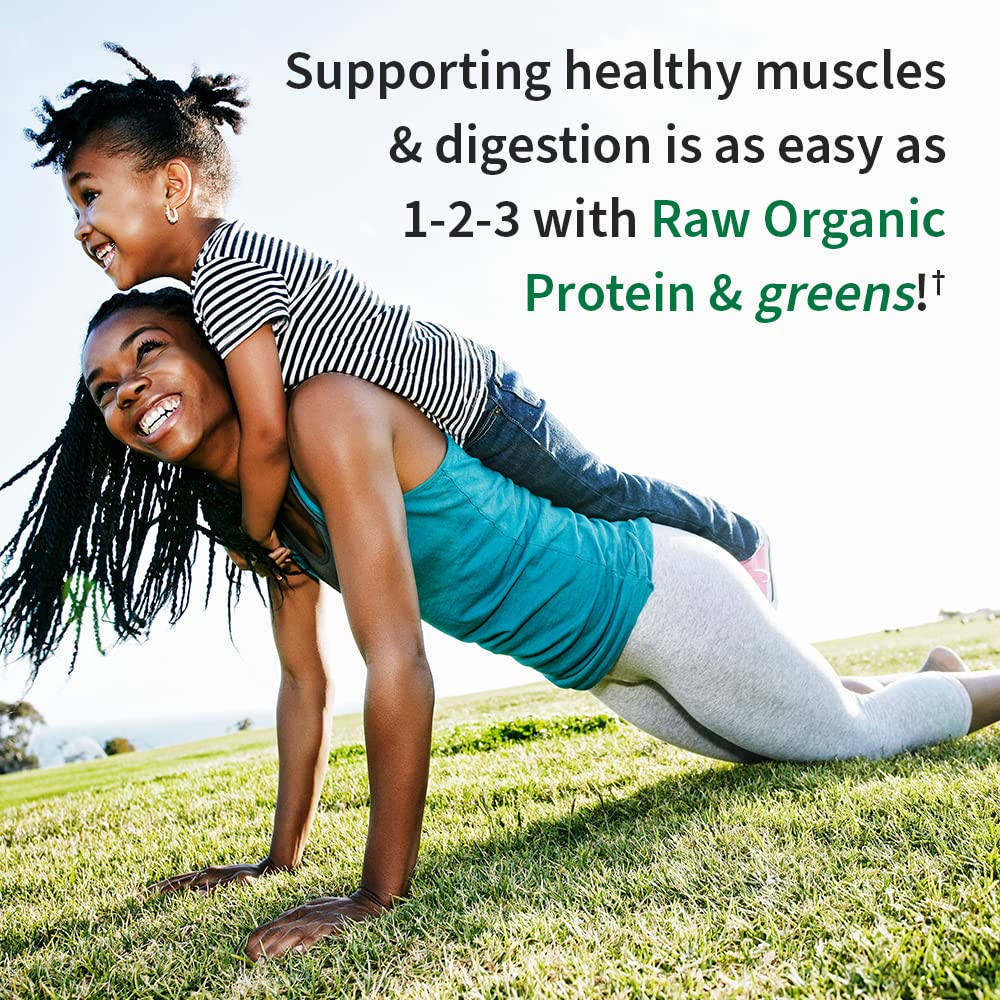 Garden of Life Raw Organic Protein & Greens scoop ready for a quick protein boost.