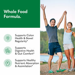 Garden of Life Colon Care capsules close-up, easy-to-swallow option for everyday gut balance.