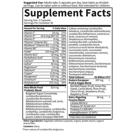 Close-up of Garden of Life Raw Probiotics Men 50 & Wiser capsules