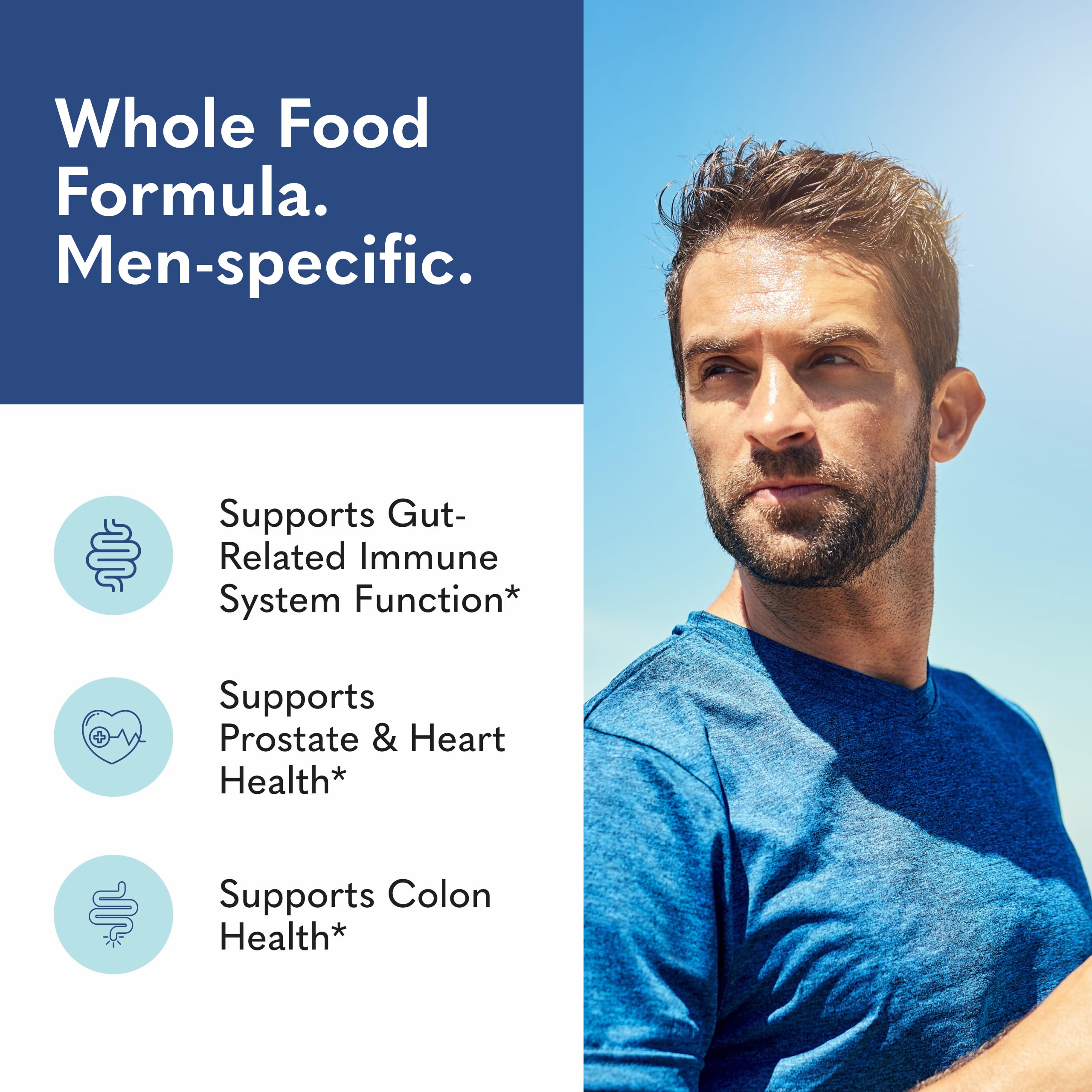Garden of Life RAW Probiotics Men capsules taken with water for daily use.
