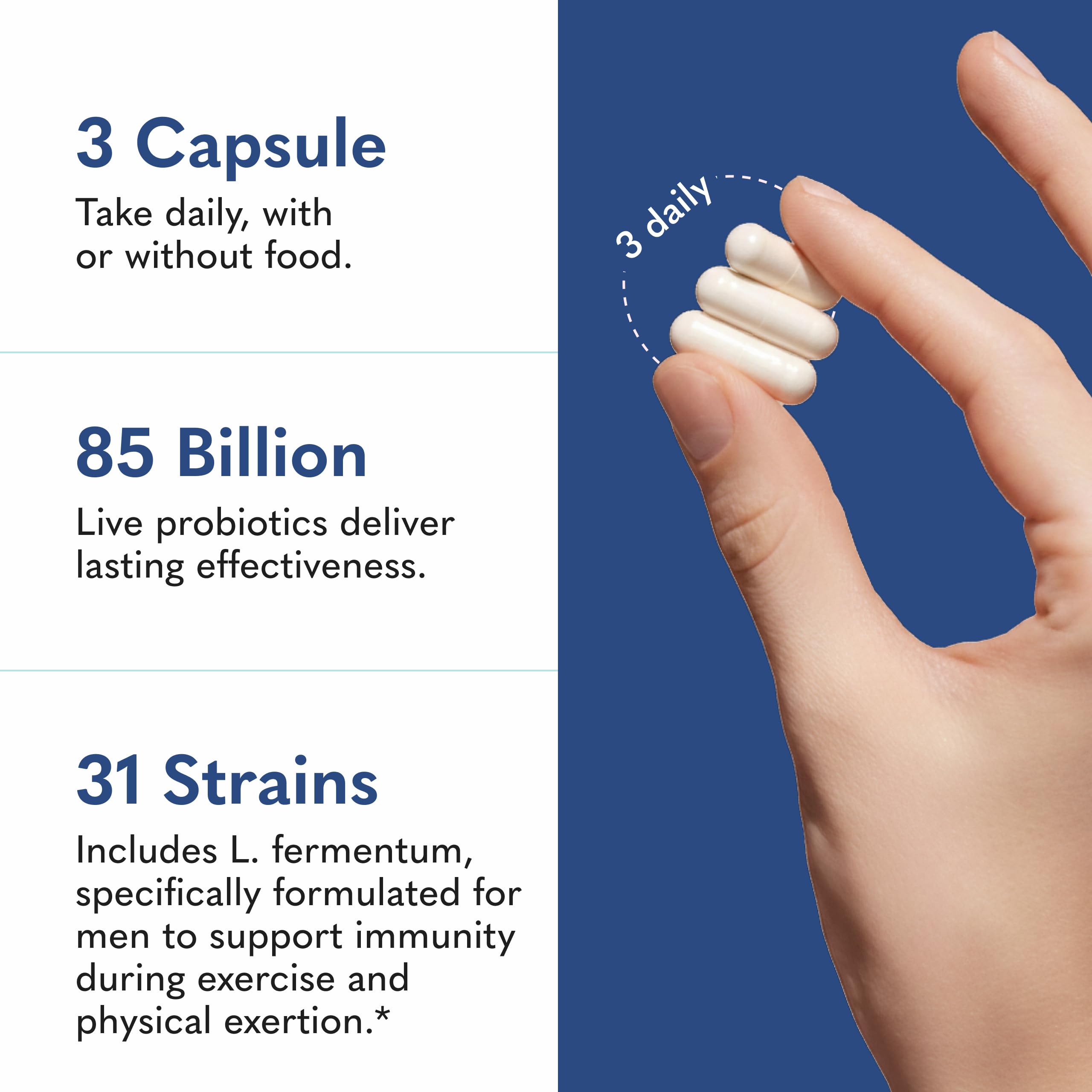 Diverse probiotic cultures visualized for Garden of Life RAW Probiotics Men.