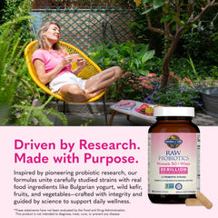 Garden of Life packaging with 90 vegetarian capsules highlighting clean label