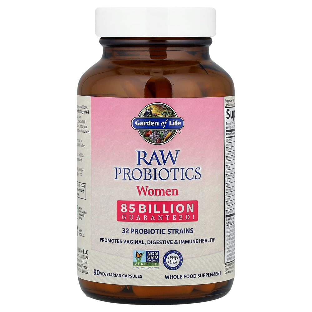 Garden of Life Raw Probiotics Women capsules are easy-to-swallow vegetarian capsules