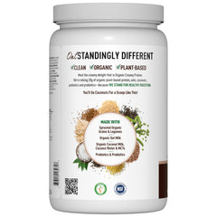 Garden of Life serving scoop with powder demonstrates easy daily mix.