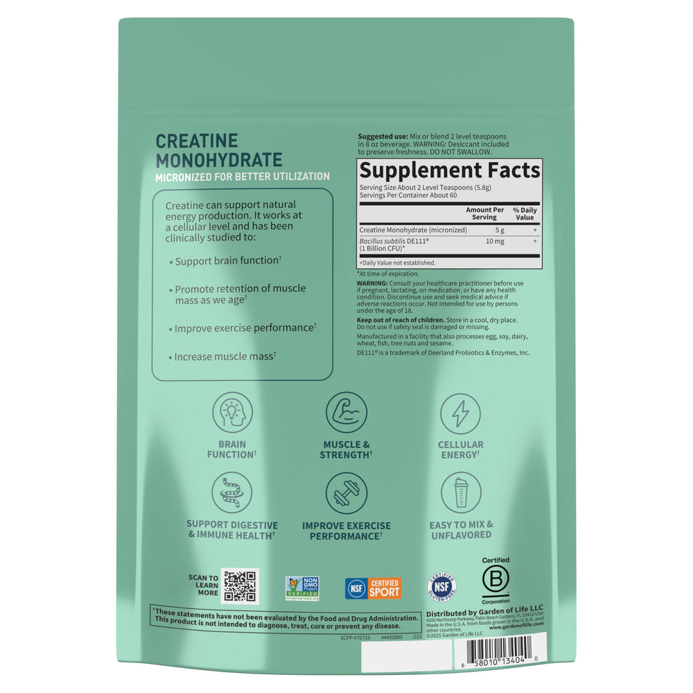 Serving size label shows 2 teaspoons per serving for easy daily use.