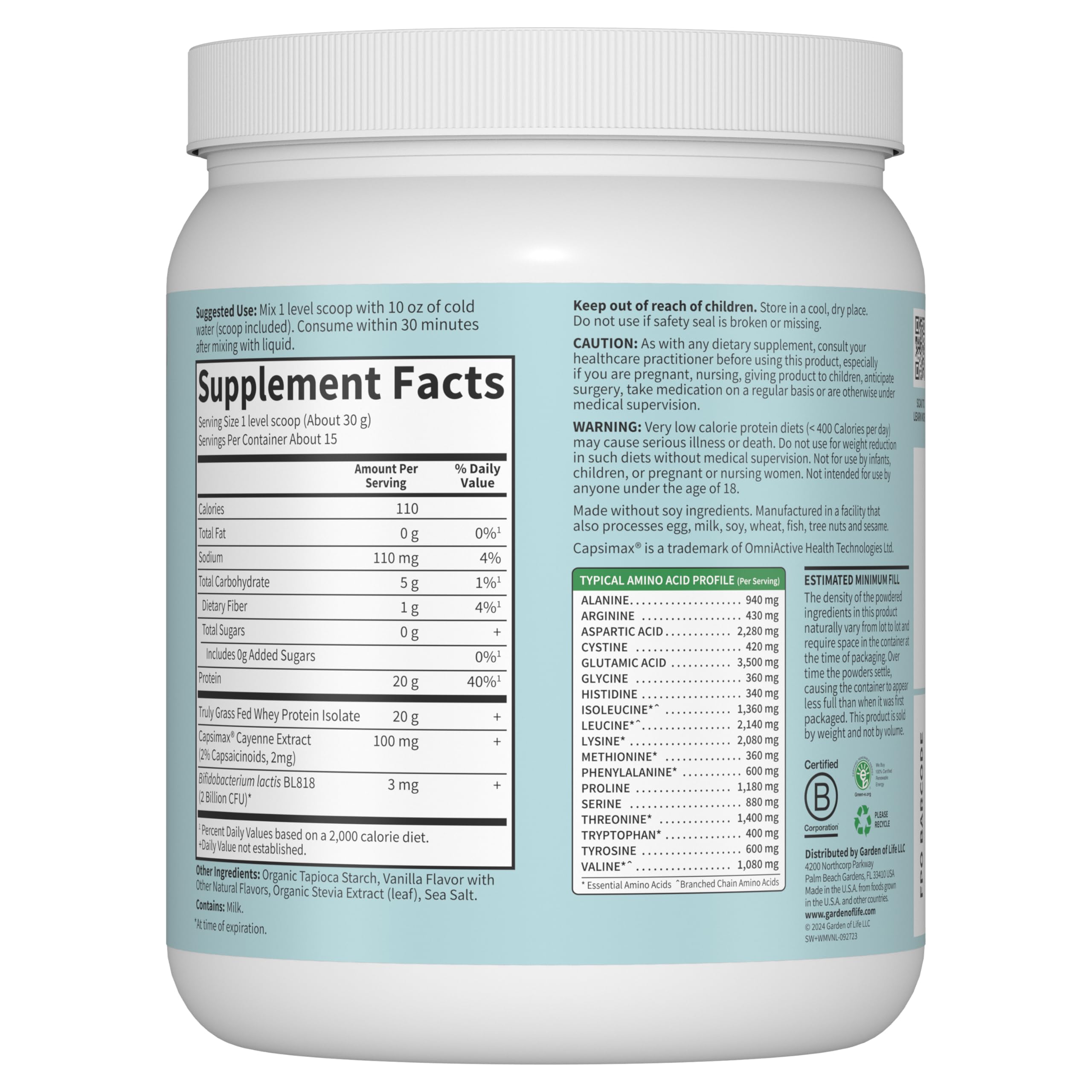 Garden of Life SPORT Whey Plus shake ready after workout on table.