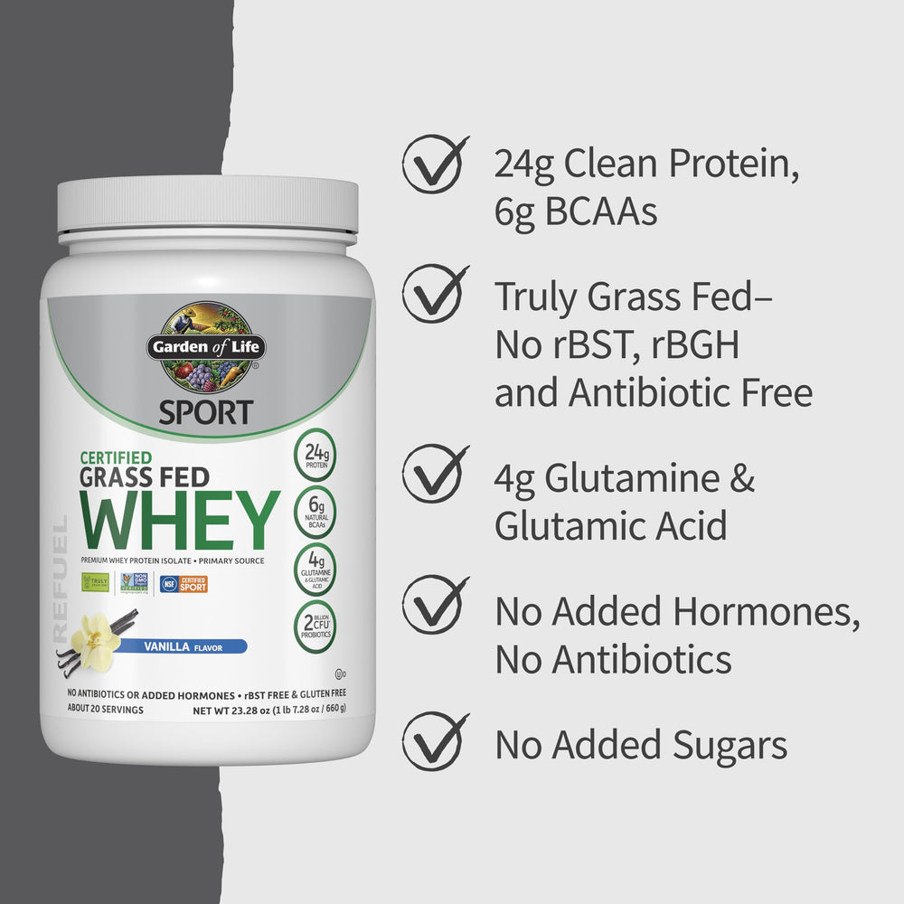 Garden of Life SPORT cold-processed whey icon signaling purity