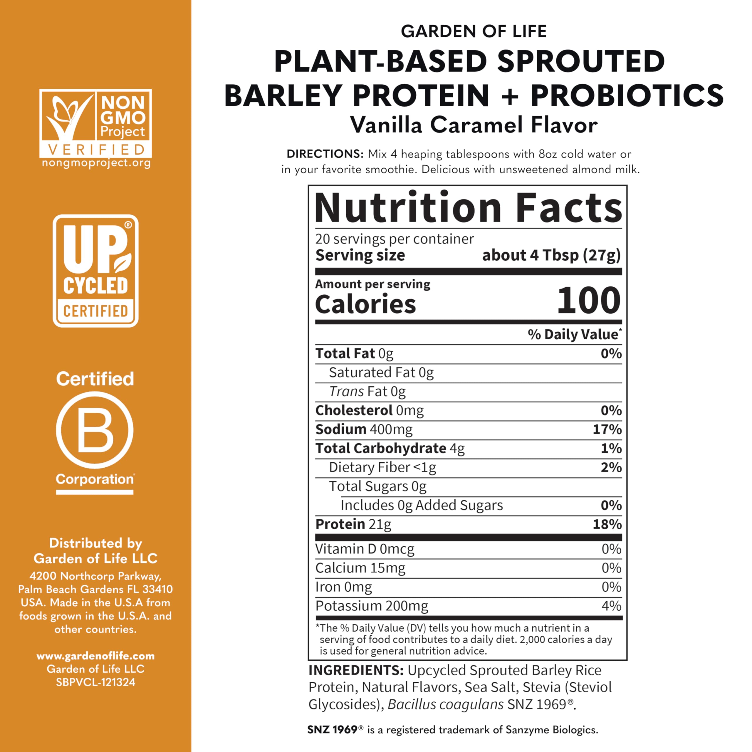 Garden of Life blend in bowl highlights versatile uses in recipes.