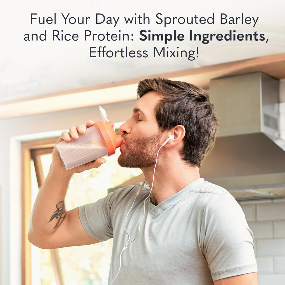 Garden of Life shake image showcases vanilla caramel flavor and creamy texture.