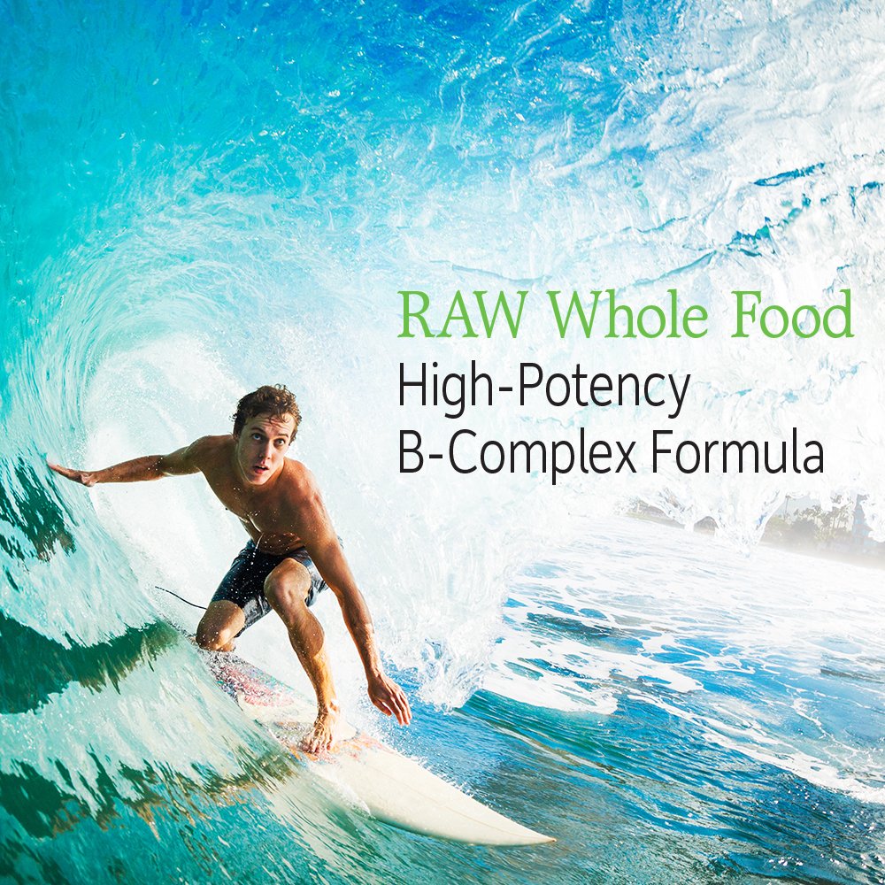 Garden of Life Vitamin B Complex folate-rich formula label accent.