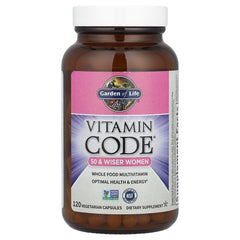 Close-up of Vitamin Code 50+ Women label with ingredients