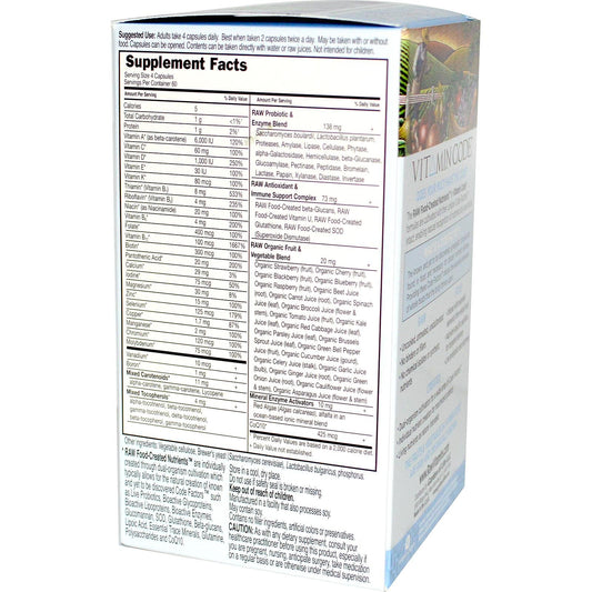 Garden of Life Vitamin Code 50 & Wiser Men label highlights comprehensive daily nutrients.