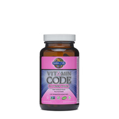 Garden of Life Vitamin Code 50 & Wiser Women bottle with VegiCaps for daily nutrient support.