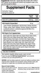 Garden of Life RAW B-12 label close-up highlighting 1000 mcg per capsule.