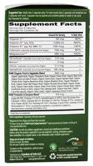 Garden of Life Vitamin Code RAW Calcium capsules close-up emphasizing vegetarian supplementation.