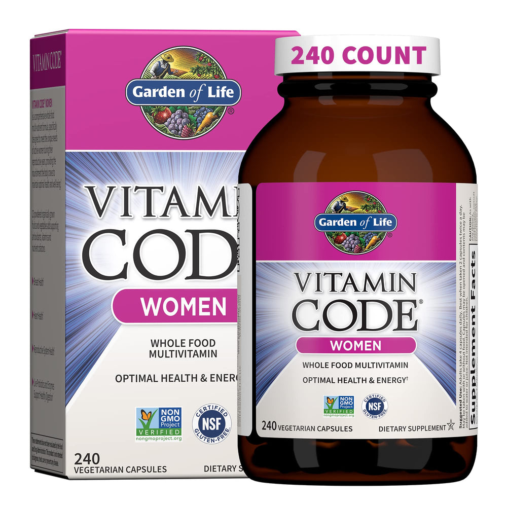 Garden of Life Vitamin Code Women bottle with capsules for daily nourishment