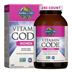 Garden of Life Vitamin Code Women bottle with capsules for daily nourishment