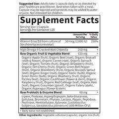 Garden of Life Vitamin D3 open capsule mixing easily with water.