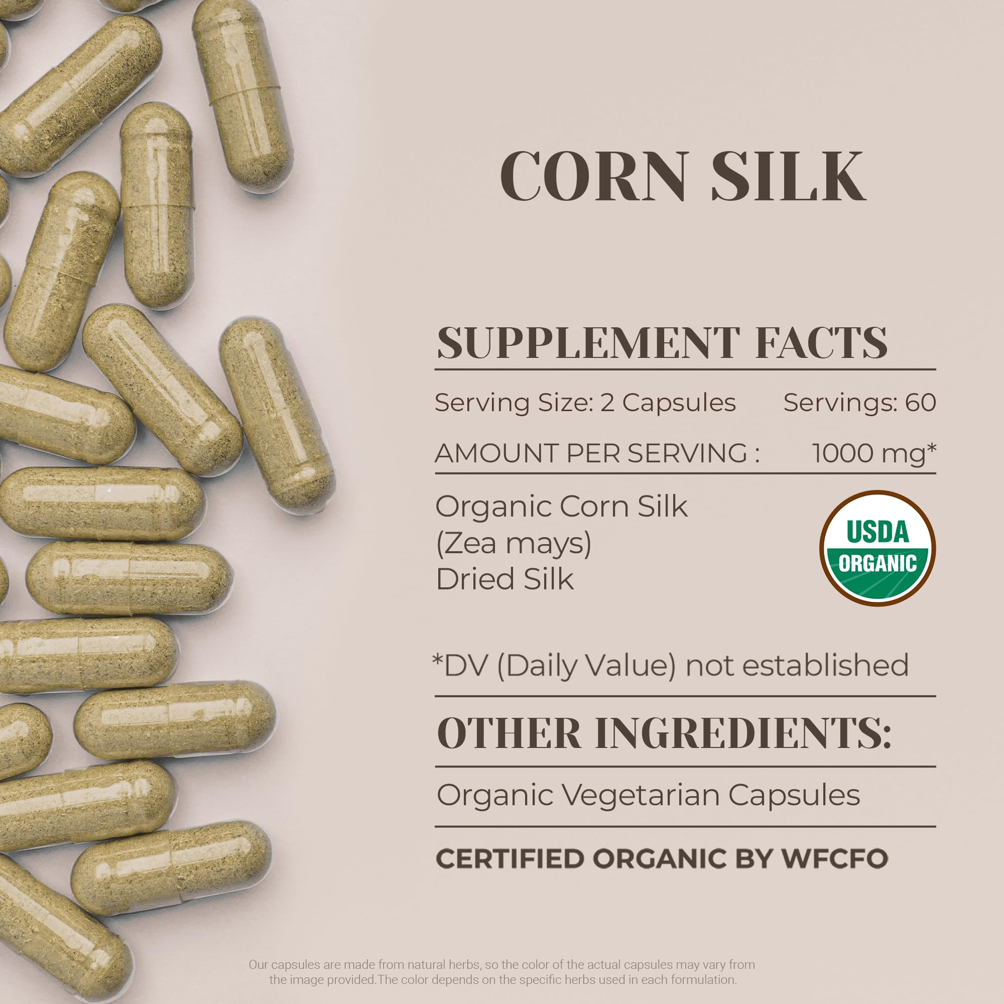 Garden Organics corn silk dried silk ingredients show natural sourcing for digestive comfort.