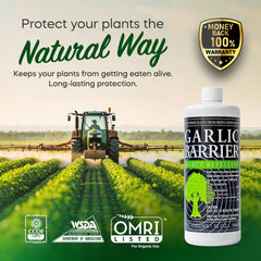 Garlic Barrier lab note graphic suggests potent garlic formulation.