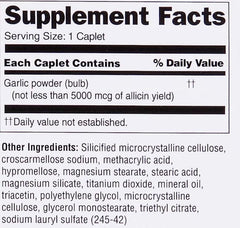 Garlique odor-controlled caplets designed to minimize odor.