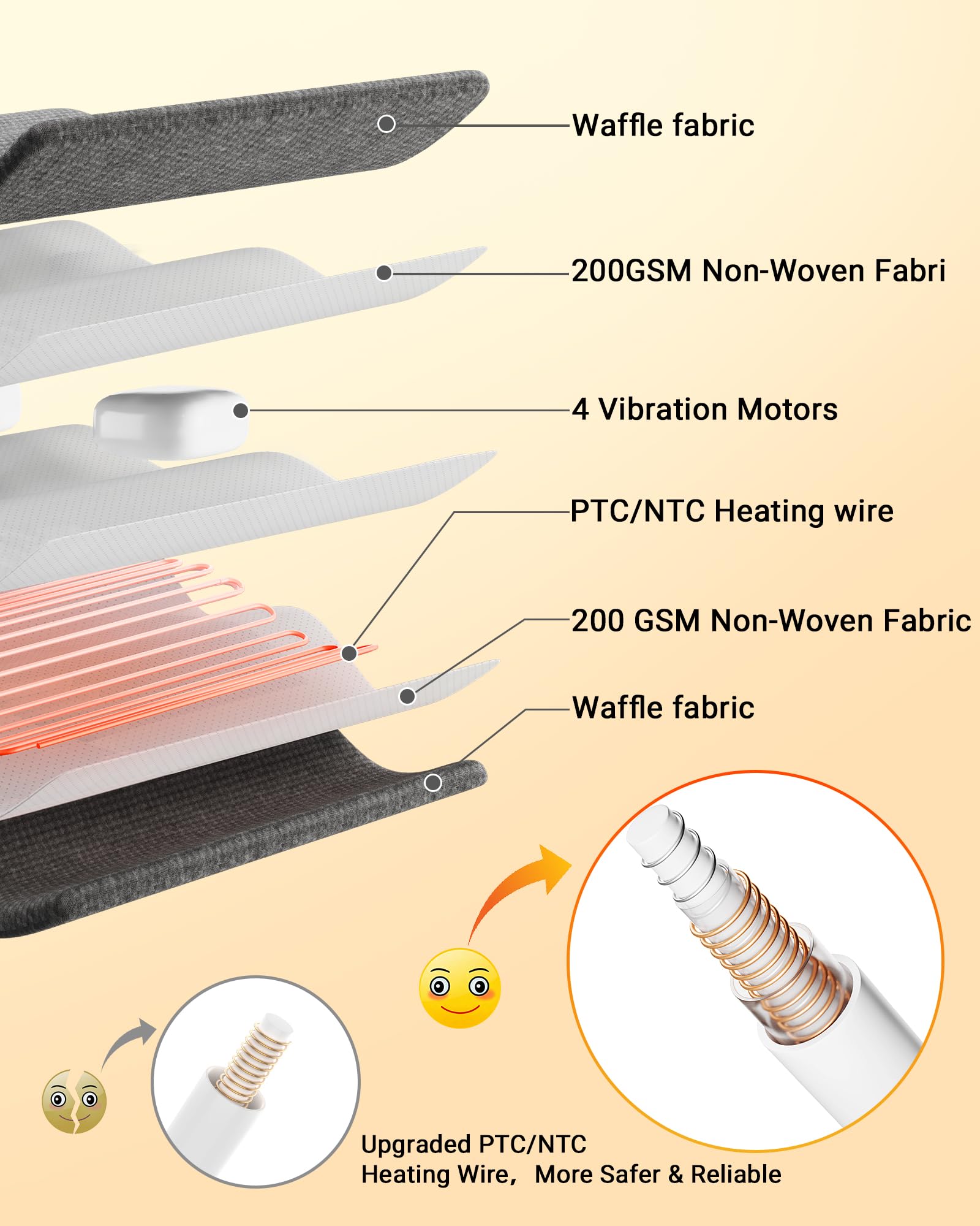 GarveeHome eight massage combinations for customizable heat and vibration