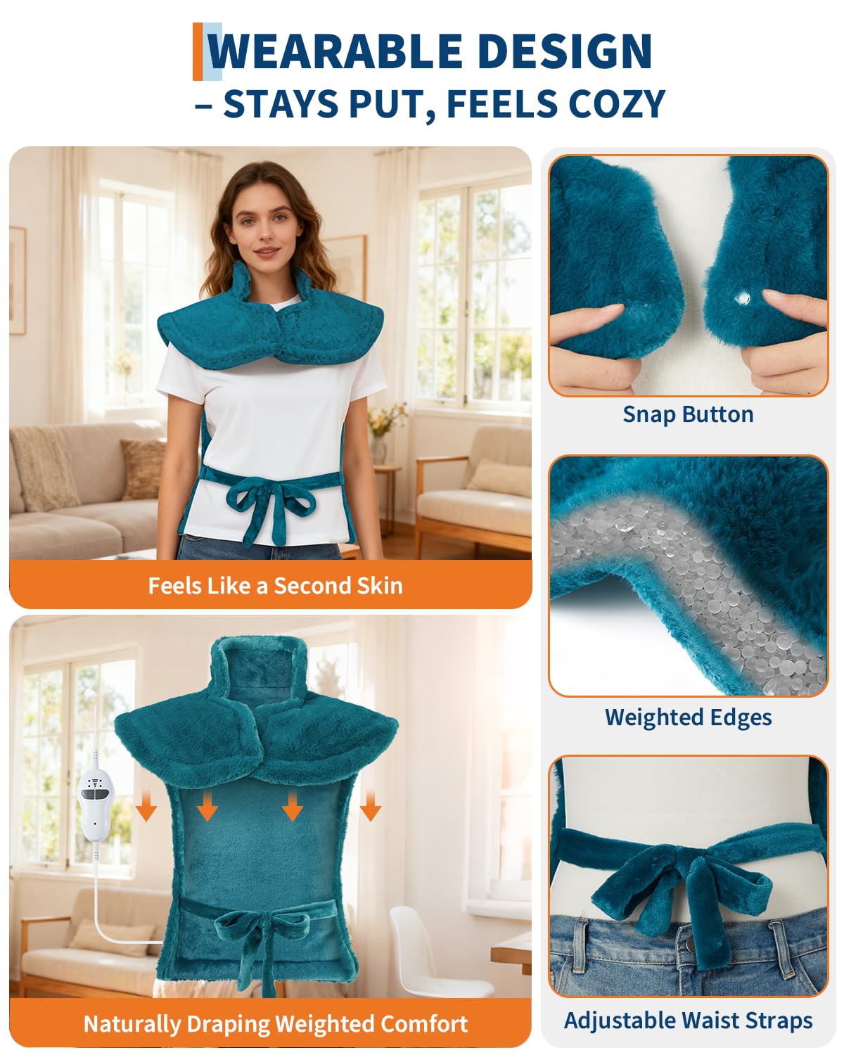 GarveeHome pad provides 2 heat levels for gentle or deeper warmth.