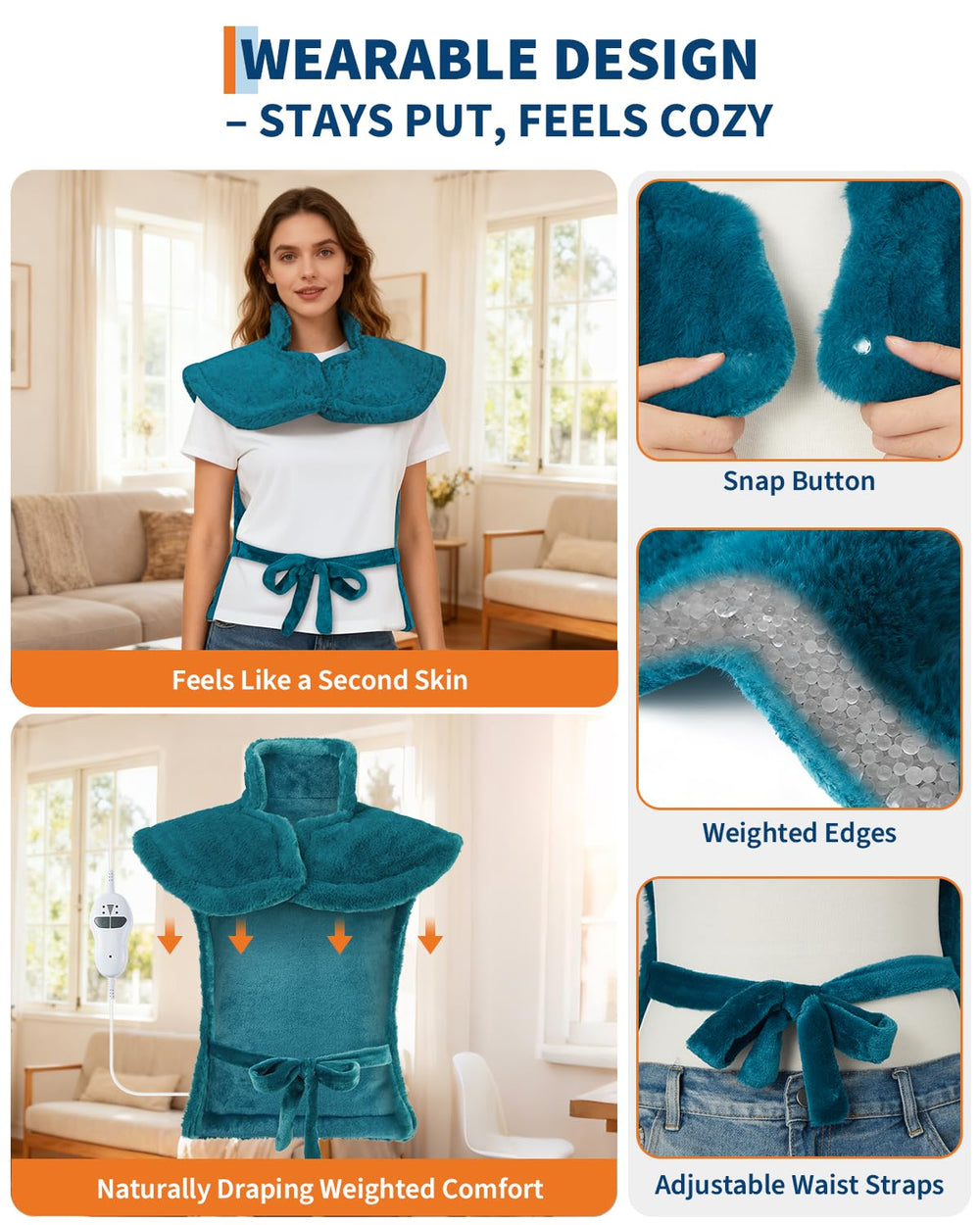 GarveeHome pad provides 2 heat levels for gentle or deeper warmth.