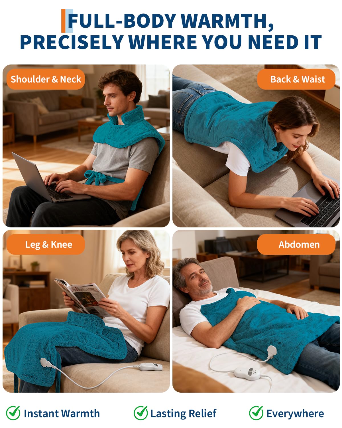 GarveeHome massaging pad offers 8 modes to customize your relaxation routine.