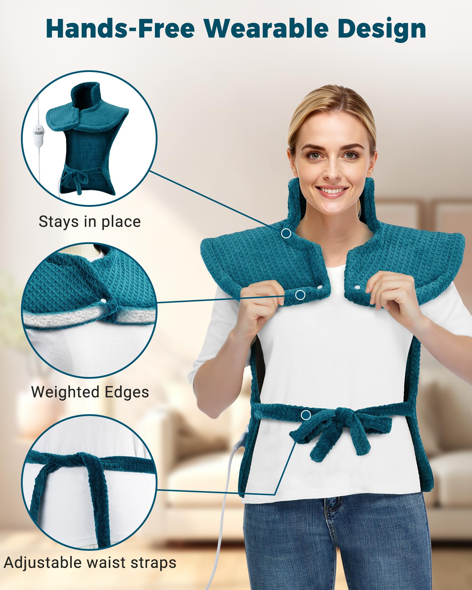 GarveeHome skin-friendly detachable cover makes cleaning quick and easy.