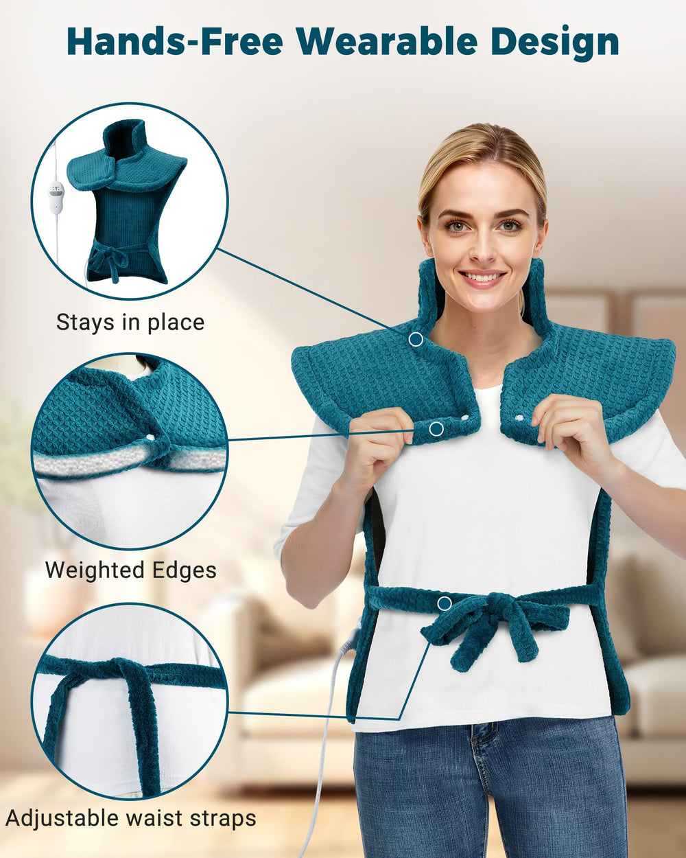 GarveeHome skin-friendly detachable cover makes cleaning quick and easy.
