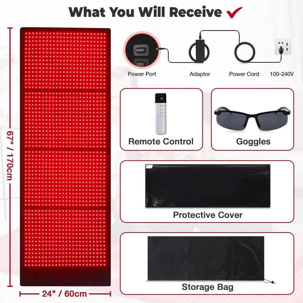 GarveeHome red light therapy mat in use on sofa for relaxation
