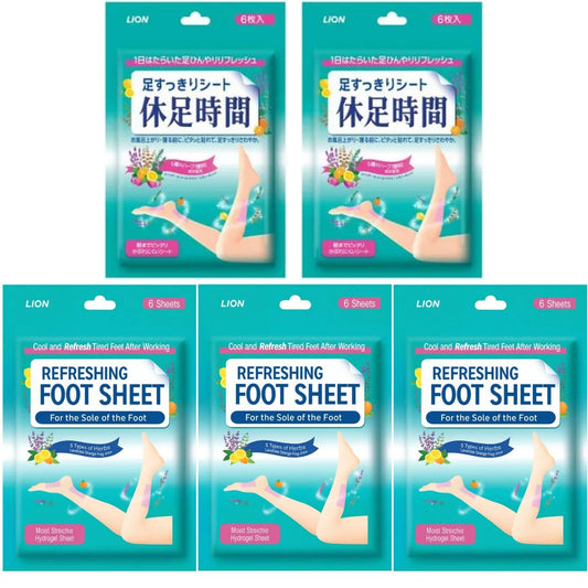 GASHINA STORY Japanese cooling foot patch with six sheets for refreshing relief after a long day.