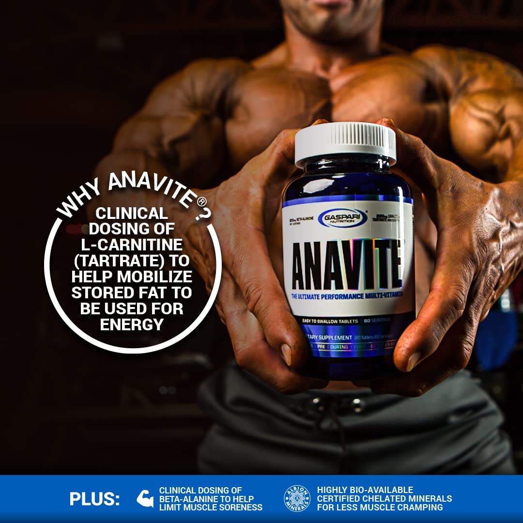 Gaspari Anavite close-up highlighting amino acids and beta-alanine in the formula