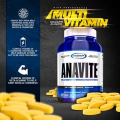 Gaspari Anavite bottle opened to reveal capsules for convenient daily use
