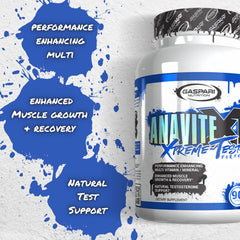 Gaspari Anavite XT bottle label highlighting key ingredients for energy and recovery