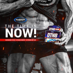Gaspari DTN8 guarana seed extract capsules showcase fast acting focus.