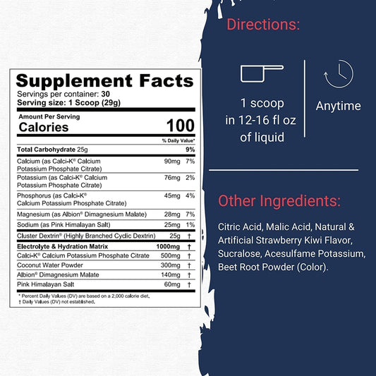 Glycofuse scoop beside tub highlighting 25 g carbohydrate cluster dextrins.