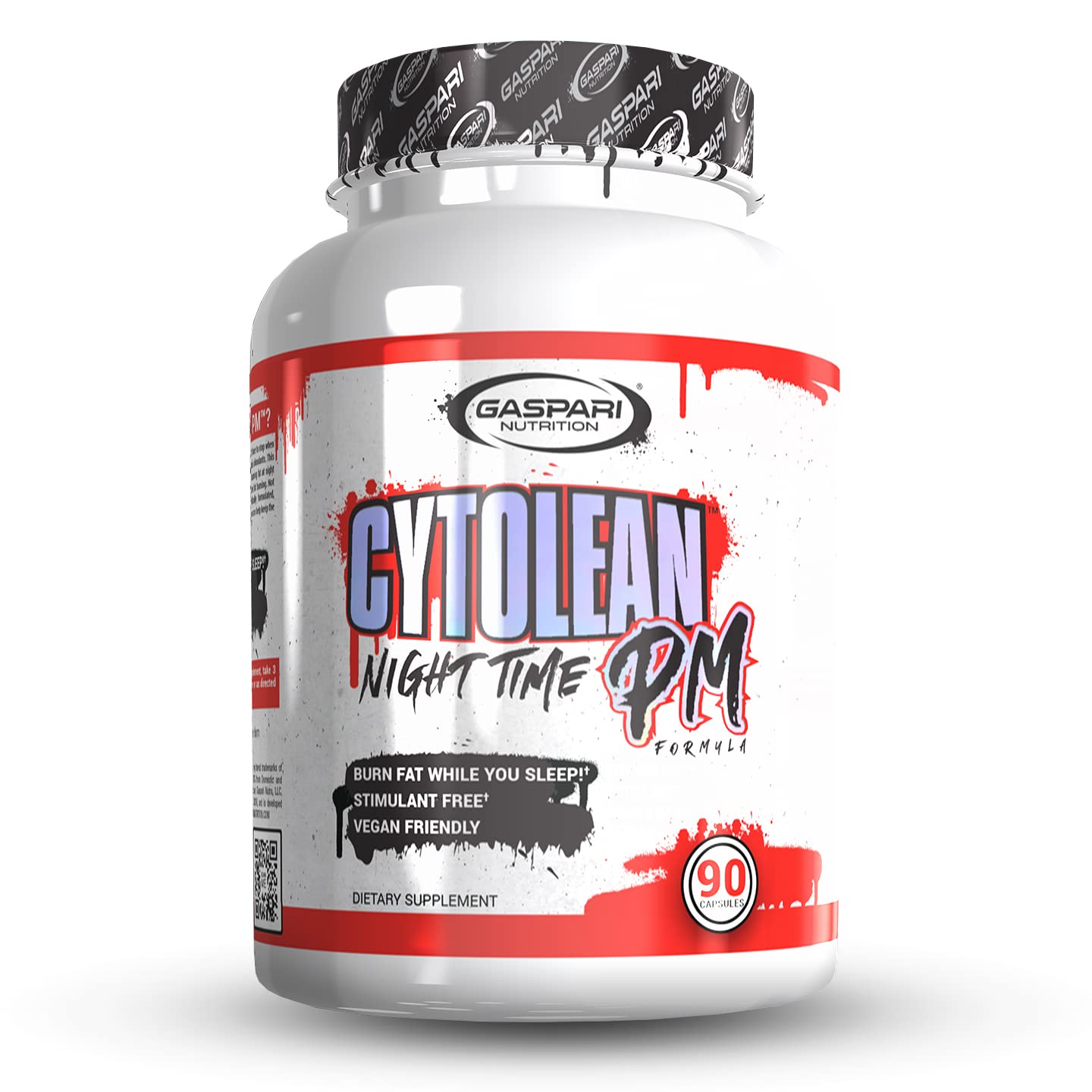 Gaspari Nutrition Cytolean PM bottle showcasing stimulant-free nighttime fat burning support.
